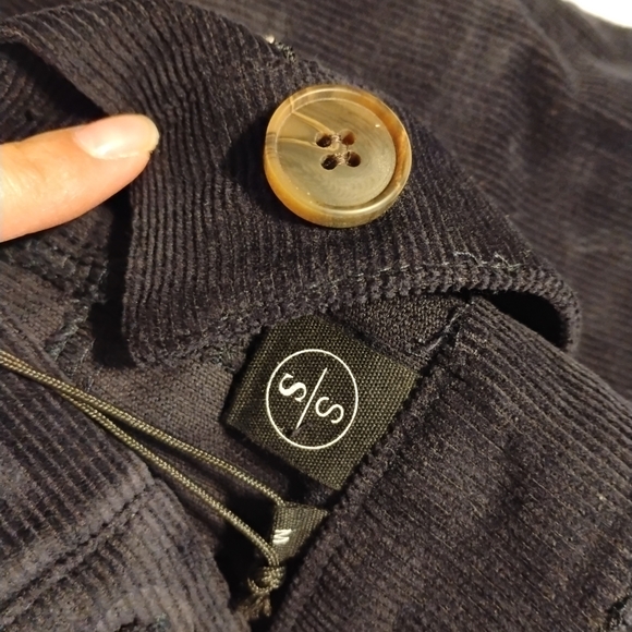 Navy Blue Corduroy Midi Skirt - Picture 8 of 8